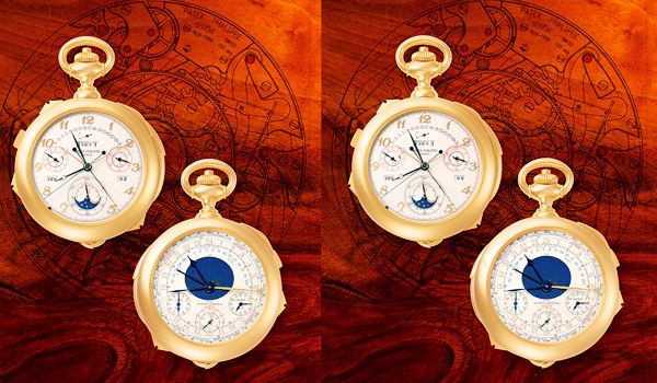 3 The Yellow Gold Calibre 89, a set of 4 pocket watches made by Patek Philippe in 1989, sold for just over $5 million at Antiquorum in Geneva in 2009. Fifty-six years after Patek Philippe made the Graves Supercomplication, it broke its own record for complications by using advanced computer technology. In 1989, to celebrate its 150th anniversary, Patek Philippe made four commemorative watches—in platinum, yellow, pink, and white gold—that offered 33 complications. Known as the Calibre 89 series, the keyless, three-barrel, double-dial pocket watches contain 1,728 parts and took nine years to make. Among their complications are astronomical and astrological functions, the time of sunrise and sunset, and a perpetual calendar that accounts for leap years for four centuries. The four watches were originally sold to collectors, reportedly for prices approaching $4 million each. When Antiquorum in Geneva sold the yellow gold Calibre 89 