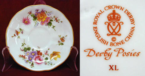 Fig 1. This modern Royal Crown Derby mark {from 1978} is descended from the hand painted marks of the early 19th century.