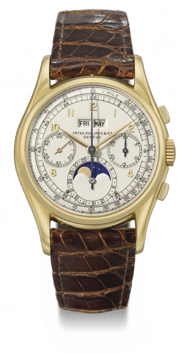 2 This Patek Philippe 18-carat gold perpetual calendar chronograph wristwatch with moon phases and a tonneau-shaped case sold for $5.7 million at Christie's in May 2010.