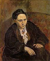 Portrait of Gertrude Stein, 1906, Metropolitan Museum of Art, New York City. When someone commented that Stein did not look like her portrait, Picasso replied, "She will".