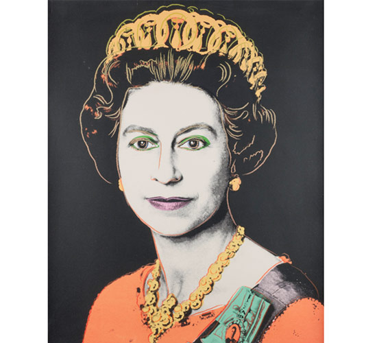Rare Queen Elizabeth II Portrait by Andy Warhol auctioned at Bonhams