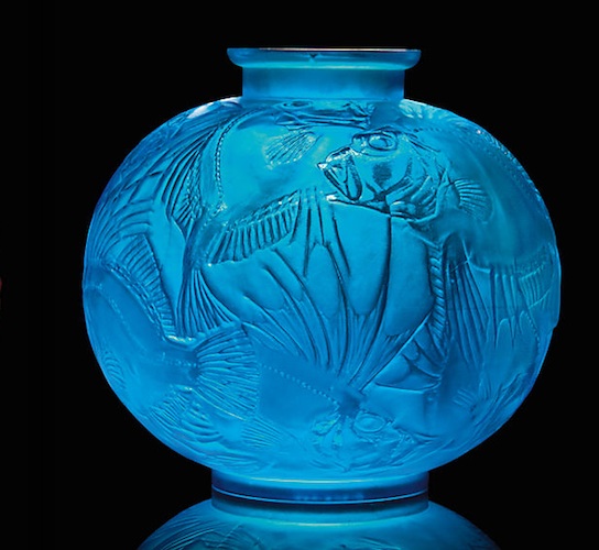 Blue Poisson Vase