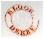 The earliest Bloor Derby Mark 1825-1848 Robert Bloor took control of the Derby factory in 1811 and immediately began to build a team of very fine painters.