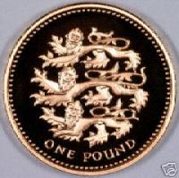 Modern Pound Coin Struck in Gold