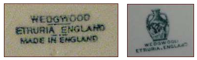 back stamp marks of Wedgwood, Etruria, England