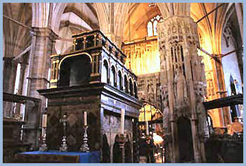The tomb of Edward the Confessor at Westminster Abbey