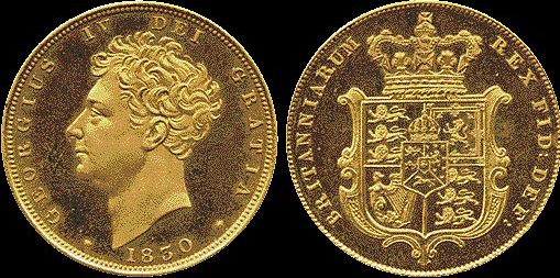 A Proof 1830 gold sovereign of George IV discovered and first sold in 2005 is unique in private hands, and another highlight from the third auction by Baldwin’s of the Bentley Collection. It is estimated at £25,000 to £30,000 ($38,116 to $45,740 in U.S. funds). 